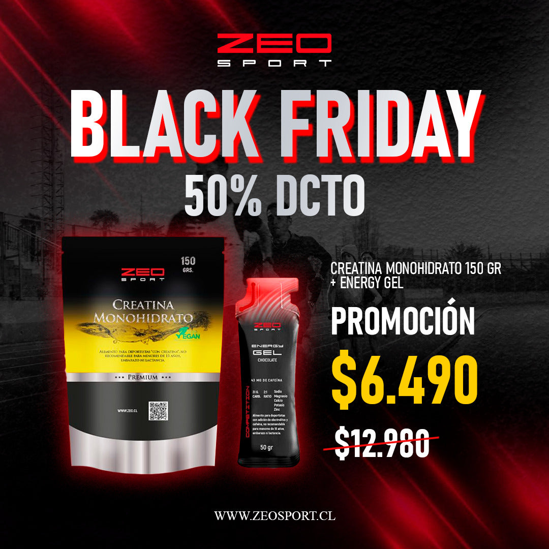 Creatina 150gr + Energy gel. No acumulable con descuentos