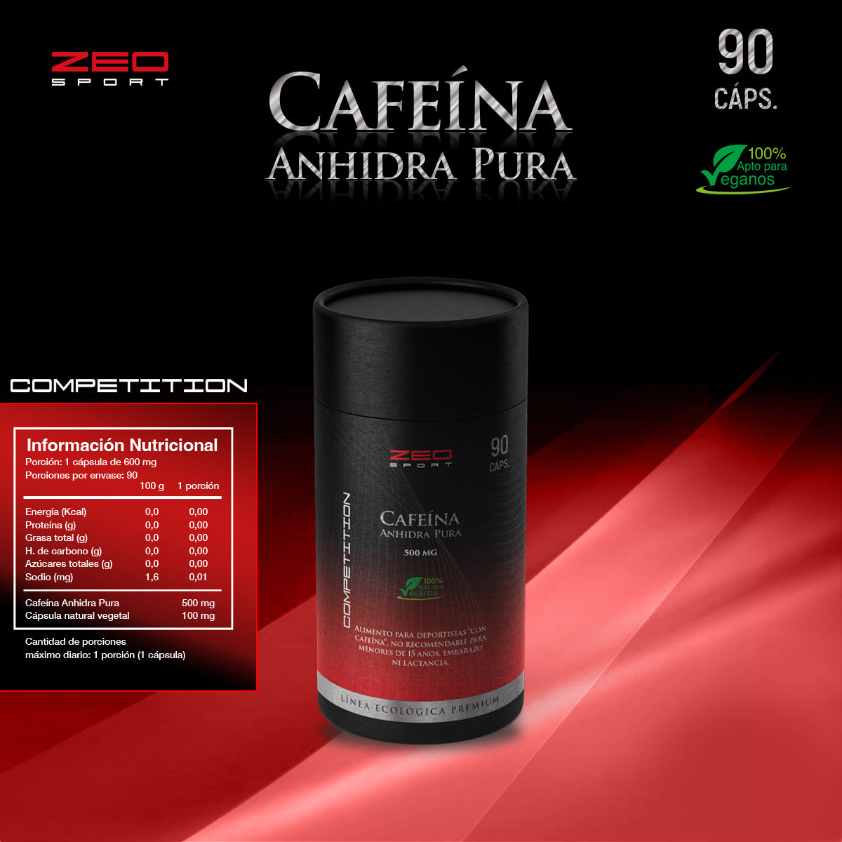 Cafeina Anhidra 500 mg