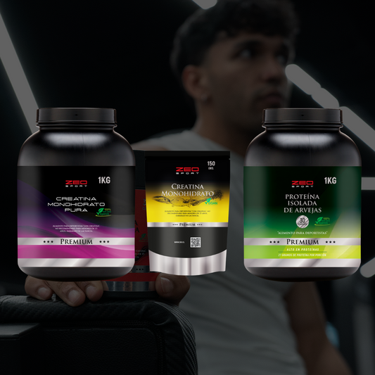 Creatina 1kg + Proteína Arveja 1kg +150gr de creatina obsequio
