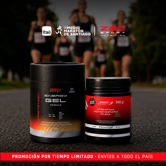 20 geles energéticos sabor vainilla + 500gr de Creatina pura