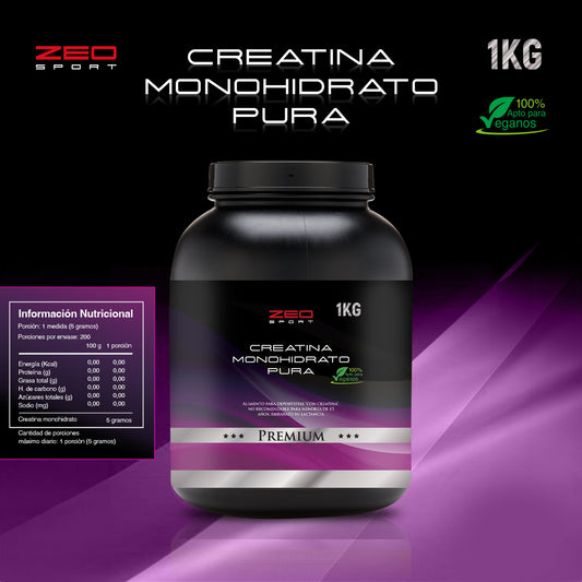 Creatina 1 kilo, 200 mesh